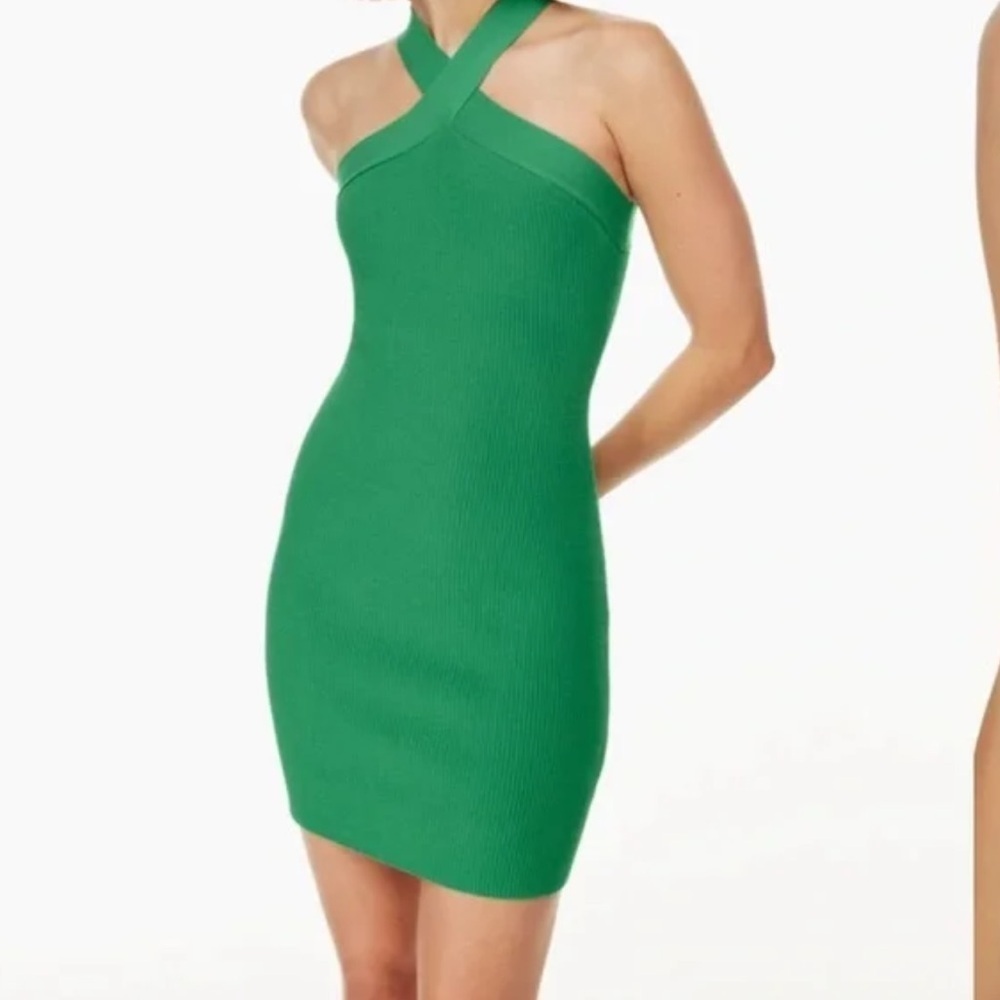 Women’s ARITZIA BABATON Emerald Green Halter Dress- Size Large